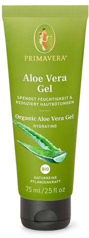 PRIMAVERA Aloe Vera Gel bio 12 x 75 ml – naturreine Pflanzenkraft – After-Sun-Pflege – duft- und farbneutral – feuchtigkeitsspendend – beruhigt, reduziert Hautrötungen – vegan
