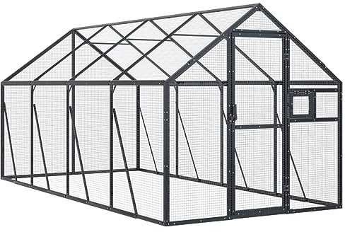 vidaXL Voliere Anthrazit 1,79x4x1,85 m Aluminium