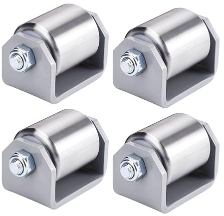 2.4 Heavy Duty Roller Weld-On Trailer Rollers (4-Pack) - Skid-Proof RV & 5th Wheel Rollers, Universal Fit for Motorhomes & Low-Profile Trailers