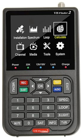 Antenne TV Satellite Signal Finder, Satellite Finder USB 2.0 3,5 Pouces HD LCD pour Régler l'Antenne Parabolique