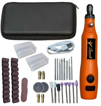 Livewell Prime Portable Mini Drill Kit - Precision Power Tool for DIY Enthusiasts, Hobbyists and Model Makers - Compact Electric Drill Set with Accessories - Portable Electric Micro Dril