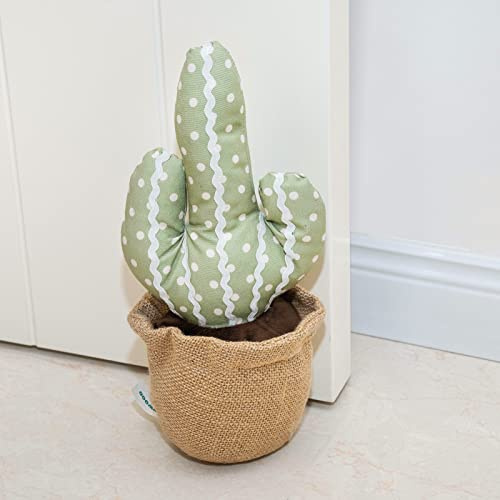 Forecronic Fermaporta decorativo per casa e ufficio, fermaporta interno in tessuto con peso Fermaporta per animali - cactus