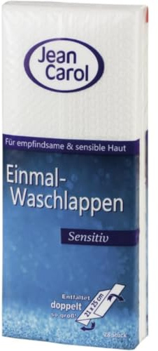 Jean Carol Einmal-Waschlappen sensitiv 28 STÜCK