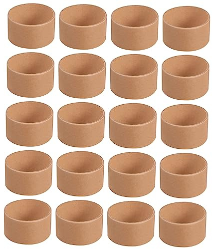 Runde Pappröhren für Kinder Braun, Bastelpapierrollen | Papier, 20 Stück-pack, Papphülse zum Kürzen, für Büro und Selbstgemacht Kreativprojekte