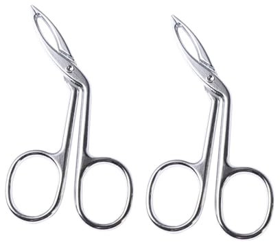 PLAFOPE 2stücke Professionelle Augenbrauenpinzette Aus Edelstahl Gesichtshaarpinzette Mit Schräger Spitze Augenbrauenclip Und Haarzupfer Formen Der Augenbrauen Und Entfernen Unerwünschter