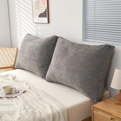 Hoowarm Bett Kopfteil Kissen Lesekissen für Bett und Sofa 60/70/80/90cm Abnehmbarem Rückenkissen Weiches Bequemes Lendenkissen Wandkissen Sofa Lesekissen Rückenlehnenkissen(B,90x50cm/35x19in(1pc))