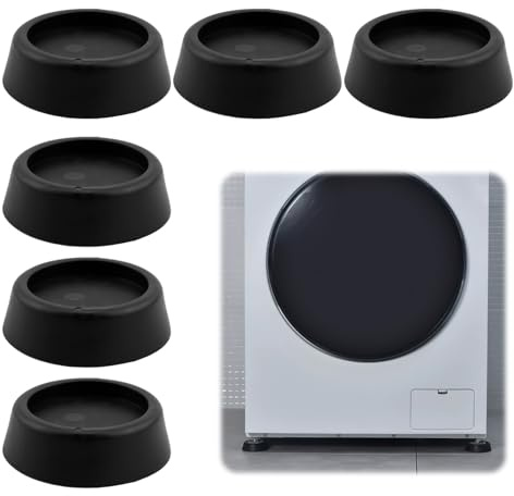 6er Set schwarz Gummi Möbelrollenauflage, rutschfeste Füße Protector Pad für Möbelrollen, Bodenschutz Möbel Antirutschmatte, Geeignet für alle Böden und Möbelräder