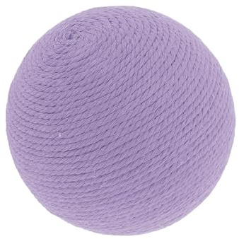 CAPASTEC Pallina Per Gatti Con Campanella Viola 1Pc Per Pulizia Denti | 10 X 10 Cm, In Corda Di Cotone, Per Recupero, Per Pulizia Dei Denti