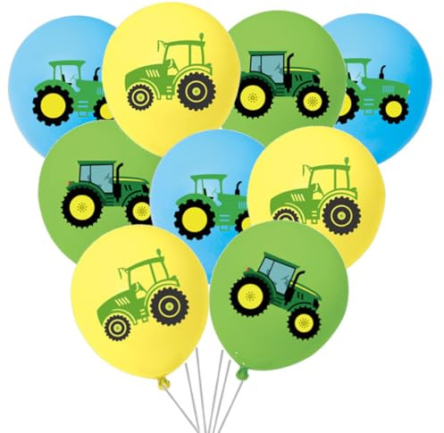 18 Stück 12 Zoll Traktor Ballons Traktor Latex Ballons für Geburtstag Bauernhof Traktor Thema Party Dekorationen (Traktor)