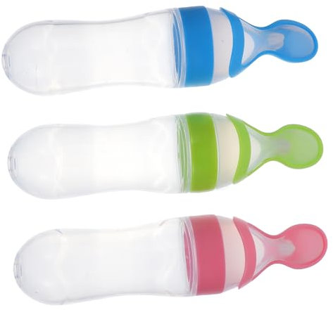BESTonZON 3er Set Reisbrei Flaschen Für Babys Ergonomische Fütterungsflasche Für äuglinge Ideal Für Brei Und Nahrungsergänzung Sicheres Geschirr Und