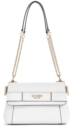 GUESS Anadela Convertible Xbody Flap Bag White