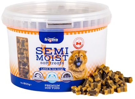 Frigera - Hundgodis – halvmoist soft treats lamm och ris stor 1 800 g