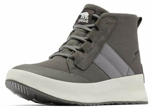 Sorel Women's Out N About III Mid Sneaker Waterproof, Quarry/Chrome Grey, 7.5 Regular