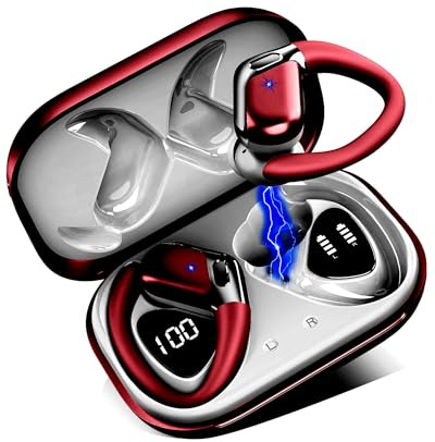 Bluetooth Kopfhörer Sport, Kopfhörer Kabellos Bluetooth 5.4 mit 4 ENC Noise Cancelling Mic, In Ear Kopfhörer mit HiFi Stereo, 50 Std Spielzeit Kabellose Ohrhörer, IP7 Wasserdicht, Dual LED-Anzeige