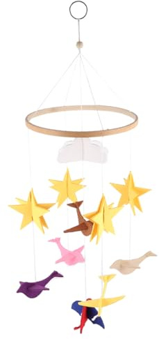 HANABASS Filz-hängeanhänger Für Kinderbett Dreidimensionales Windspiel-anhänger-ornament Leicht Aufzuhängen An Fenster Oder Wand Schöne Kinderbett-dekoration Verschiedene Farben Erhältlich