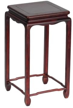 Taburete cuadrado de pedestal para bonsái, base de secuoya de 5.1 pulgadas, para exhibición de macetas, decoración del hogar para jarrones o teteras, soporte perfecto para exhibición de bonsái