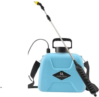 Uadme Pulverizador eléctrico de jardín de 5 litros de capacidad para desinfección, riego y aplicación de pesticidas (batería incorporada: 1500 mAh)