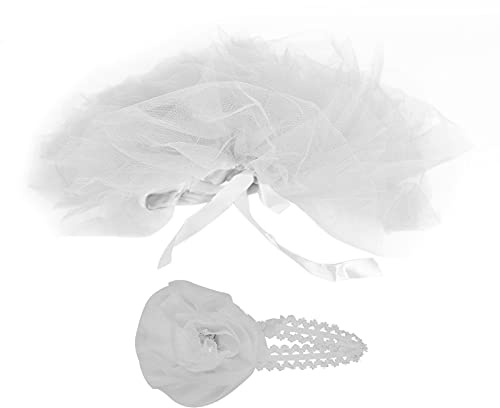 Tenues de photographie pour bébé, accessoires Photo pour nouveau-né, jupe élastique douce, ensemble de coiffure pour bébés filles de 0 à 3 mois, prise de vue Photo, fil de Nylon (eau de Javel)