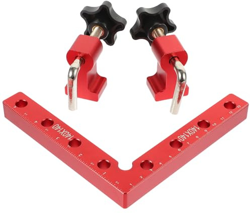 DIYEAH Set Morsetti Angolari 90 Gradi in Lega di Alluminio Morsetti per Lavorazione del Legno 140 MM Utensili Quadrati per Assemblaggio Mobili e Falegnameria Professionale