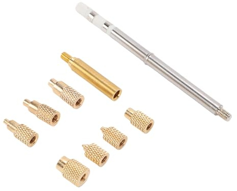 Jectse Heat Set Insert Kit, M2 M3 M4 M5 M6 M8 Brass Knurled Nuts, for T65 SH72 SH73 Soldering Iron, 3D Print Brass Inserts