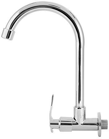 Grifo de Cocina para el Hogar, Grifo para Fregadero de Cocina, Grifo Giratorio de 360 ​​° Montado en la Pared, Agua Fría Individual (sin Manguera)