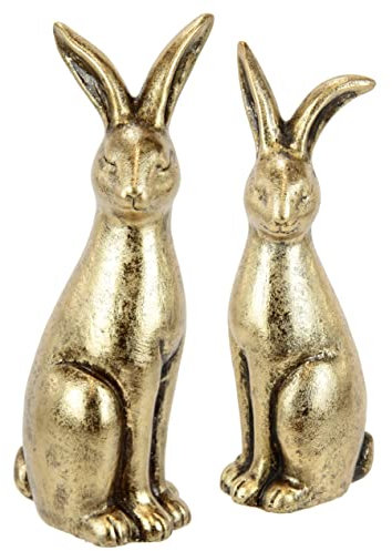 Flair Flower Décoration de Lapin de Pâques - Lapin décoratif en céramique - Lapin de Pâques - Décoration pour couronnes de Pâques - Décoration de Printemps - Décoration de Table - Statue de Pâques