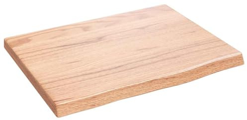 vidaXL Estante de Pared Madera de Roble tratada marrón Claro 40x30x2cm, Estante de almacenaje, Estante de Madera, Tablero de estantería