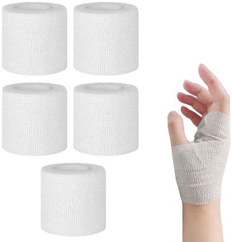 Nastro Kinesiologico, Tape sportivo, Nastro Fasciature, Nastro Sportivo, Benda Elastica Coesiva, Sport Tape, Nastro Bendaggi Sportivi, Nastro per Caviglie, Tape Sportivo 5 rotoli 5cm x4.5m