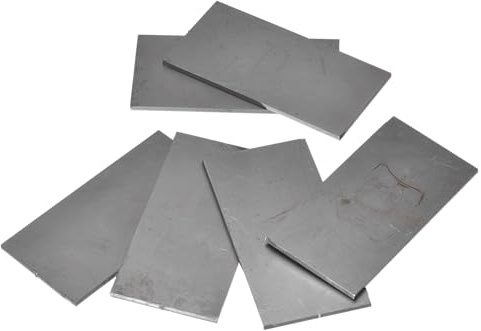 QUARKZMAN Stahlblech 3mm x 100mm x 50mm 6Pcs S235JR Stahlplatte Warmgewalzter Stahl mit niedrigem Kohlenstoffgehalt Feinblech Metallplatte im Zuschnitt für Automobilbau Bauwesen Maschinen