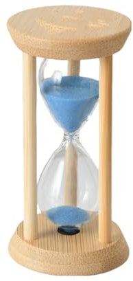 Purzen Sablier 1/10 Minutes Minuterie Sablier pour Ornement Décoration Noël Nouvel an Anniversaire Thé Table Basse Livre Étagère Jeu Scolaire,Bleu,10 Minutes