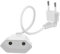 HuaLiSiJi Rallonge Câble Euro 2.5A 250V 625W Câble D'extension Euro Rallonge Câble Euro, pour Une Utilisation en Intérieur TV, PC, Moniteur (Blanc, 0.6m)