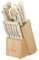 KASANOVA - Ceppo legno 11 coltelli con forbici e affilacoltelli, ceppo portacoltelli da cucina, ceppo portacoltelli, Set Completo per Cucina