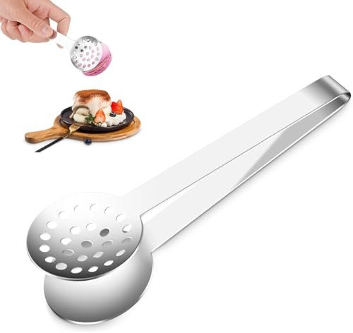 Mr Gadget's Solutions Tepåse klämtång rostfritt stål tepåse klämverktyg, 15 cm halkfri kökstång silhållare mini servering tång tepåse sil tepåse hållare för is-sockerbitar