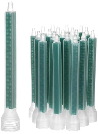 Haopeuk 24 Element Epoxy Mixing Nozzle, Static Mixing Nozzle Tip for Adhesive Cartridges 20pcs