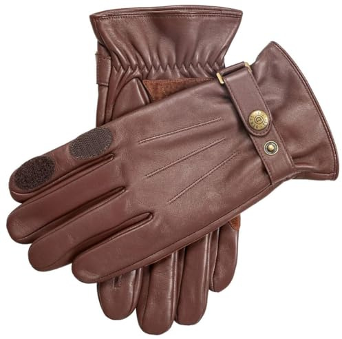 Dents Mens Birkhall Suede Palm Leather Shooting Gloves - English Tan - Medium