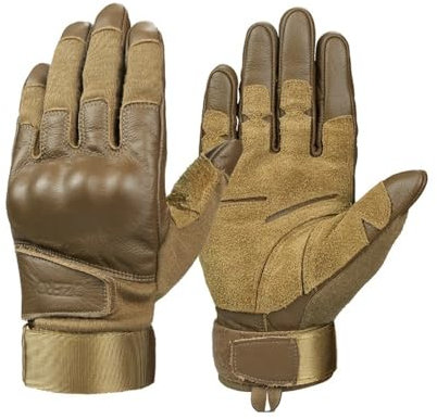 HUIJIQX Motorrad-Lederhandschuhe für Herren und Damen, Motocross-Thermo-Handschuhe für kaltes Radfahren, Sommer, Winter, MTB, Reiten, Fahren, Vollfinger-Handschuh (M)