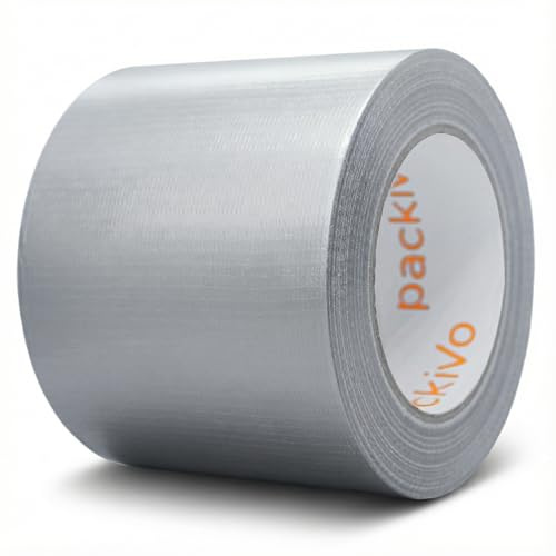 packivo pansartejp svart – 50 m x 100 mm tygband Duct Tape extra bred tjock ultra stark svart tejp vattentät pansartejp vävtejp för inomhus- och utomhusbruk