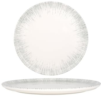 Bonna Assiette à Pizza - Iris - Porcelaine - 30 cm - lot de 2