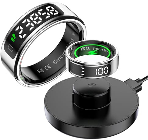 findtime Anello intelligente con display fitness tracker contapassi, anello cardiofrequenzimetro, tracker del sonno SpO2, coltello Activity Trackers calorie tracking