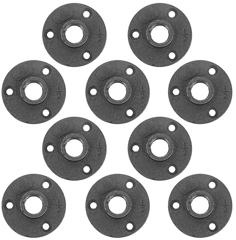 NUOBESTY 10 Piezas Brida de Hierro Fundido Placas de Brida Decorativas Herrajes para Muebles para Decoración de Estanterías