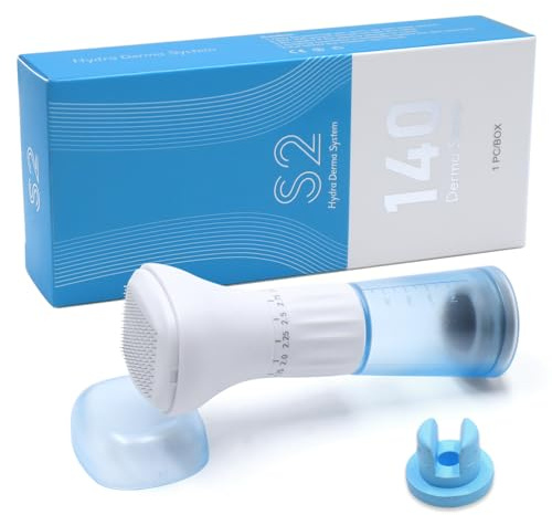 Aoyswuz Microneedling Derma Stamp S2 140 pin con serbatoio sierico, 0-3 mm, sistema di microinfusione regolabile per la pelle del viso, crescita dei capelli (senza serum)