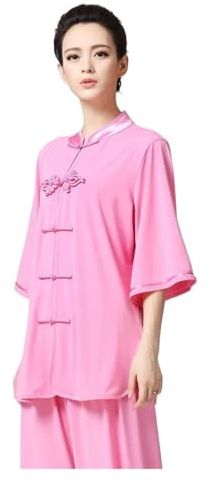Tai Chi-dräkt, Kung Fu Suit Flerfärgad Flera storlekar Dam Flicka Sommar Tai Chi Uniform(Color:3,XXL)