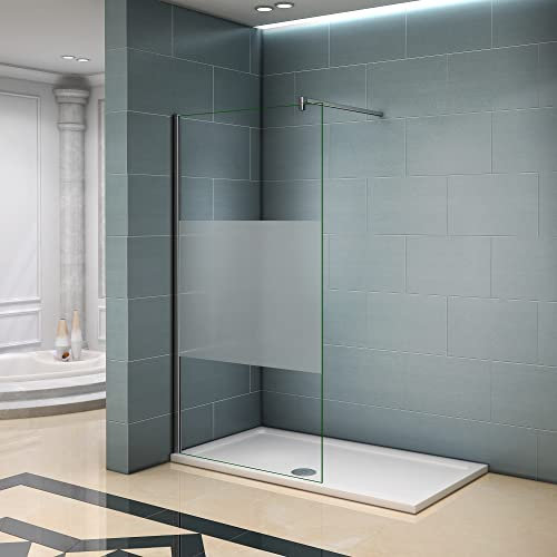 1200x2000x8mm paroi de douche bande central dépoli walk in paroi de fixation Italien avec barre de fixation la pince 360° 900mm