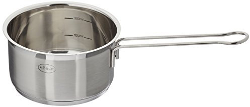 RÖSLE ELEGANCE Butter-/Saucenpfännchen, Hochwertige Stielkasserolle für kleine Mengen, Saucen oder geschmolzener Butter, Edelstahl 18/10, induktionsgeeignet, spülmaschinengeeignet, 27,5 x 13,2 x 8 cm