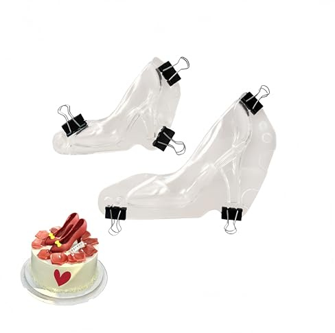 2 Stück High Heel Shoe Fondant Kuchenform 3D Schokolade Zucker Form zum Backen DIY Werkzeug