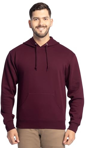 Fruit of the Loom Men's Eversoft Fleece Sweatshirts & Hoodies, Moisture Wicking & Breathable, Sizes S-4X, Pullover-Maroon, Large