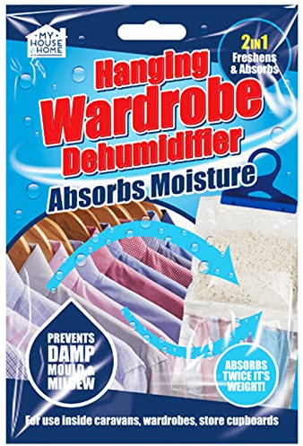 20 | 10 | 5 | 2 | 1 | x Hanging Wardrobe Dehumidifiers | Interior | Mould Trap | Moisture Absorber | Garage Damp | Basement | Humidity Catch | Caravan | Cupboards (5 x Hanging Wardrobe Dehumidifiers)