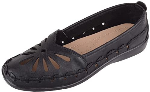 ABSOLUTE FOOTWEAR Womens Summer Lightweight Cut Out Floral Comfort Shoes