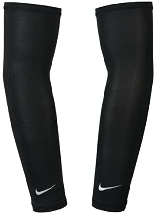Nike Dri-Fit UV Solar Arm Sleeves - 1 Pair - Unisex - Adult (Black, Adult S/M)