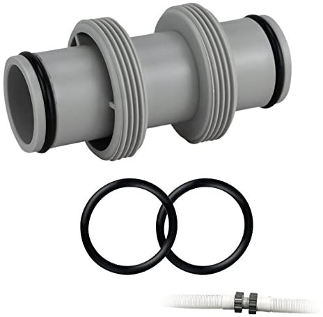 FUFRE Schlauchverbinder 38mm, 2 Wege Poolschlauch 38mm Verbinder, 38mm Poolschlauch Adapter für Intex Bestway Coleman, Pool Anschlussset 38mm für Poolschläuche, Pool Schlauchverbinder Verlängerung